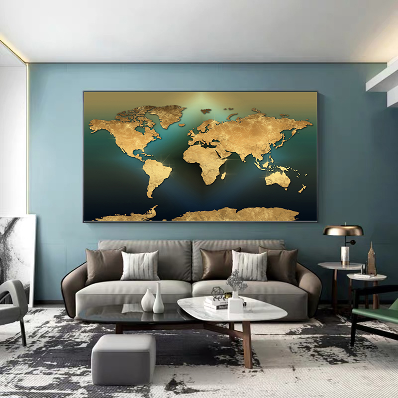 モダンなミニマリスト世界地図アートポスターとプリントキャンバ - Star Map Poster のレビューと価格